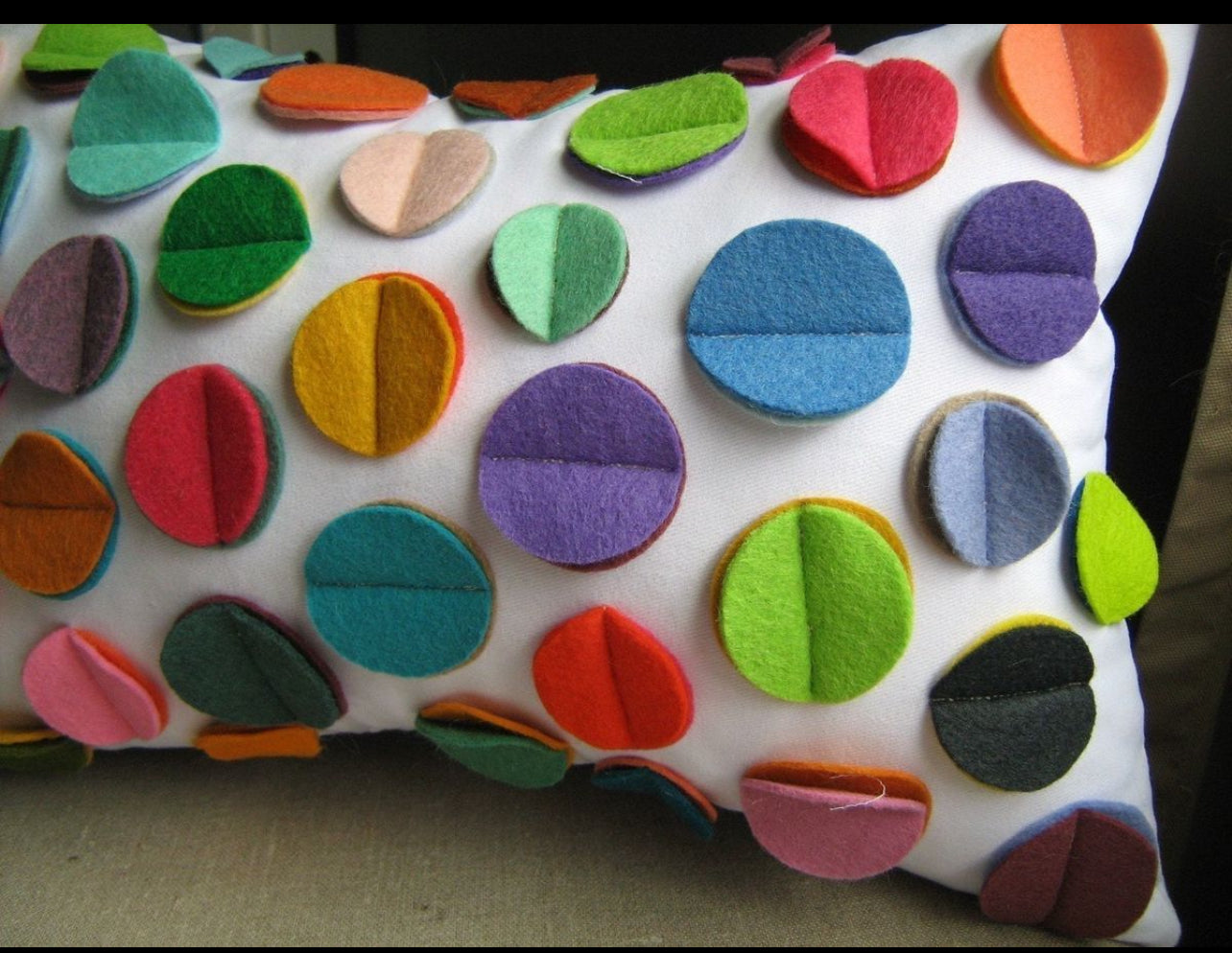 Rainbow Disc Pillow