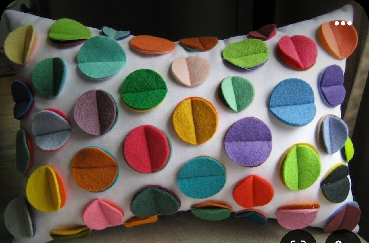 Rainbow Disc Pillow