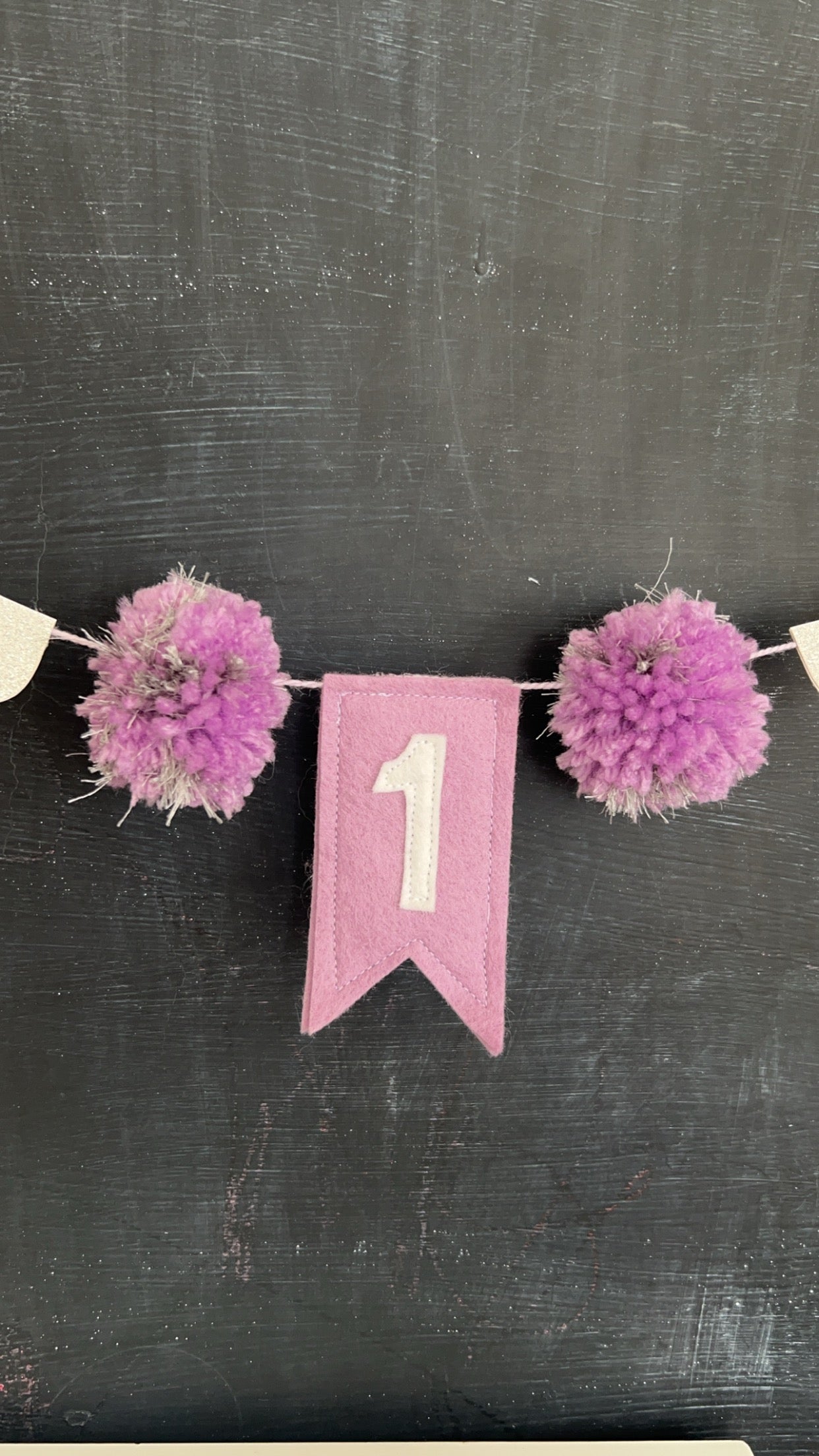 Positively Perfect Purple 1st Birthday Banner