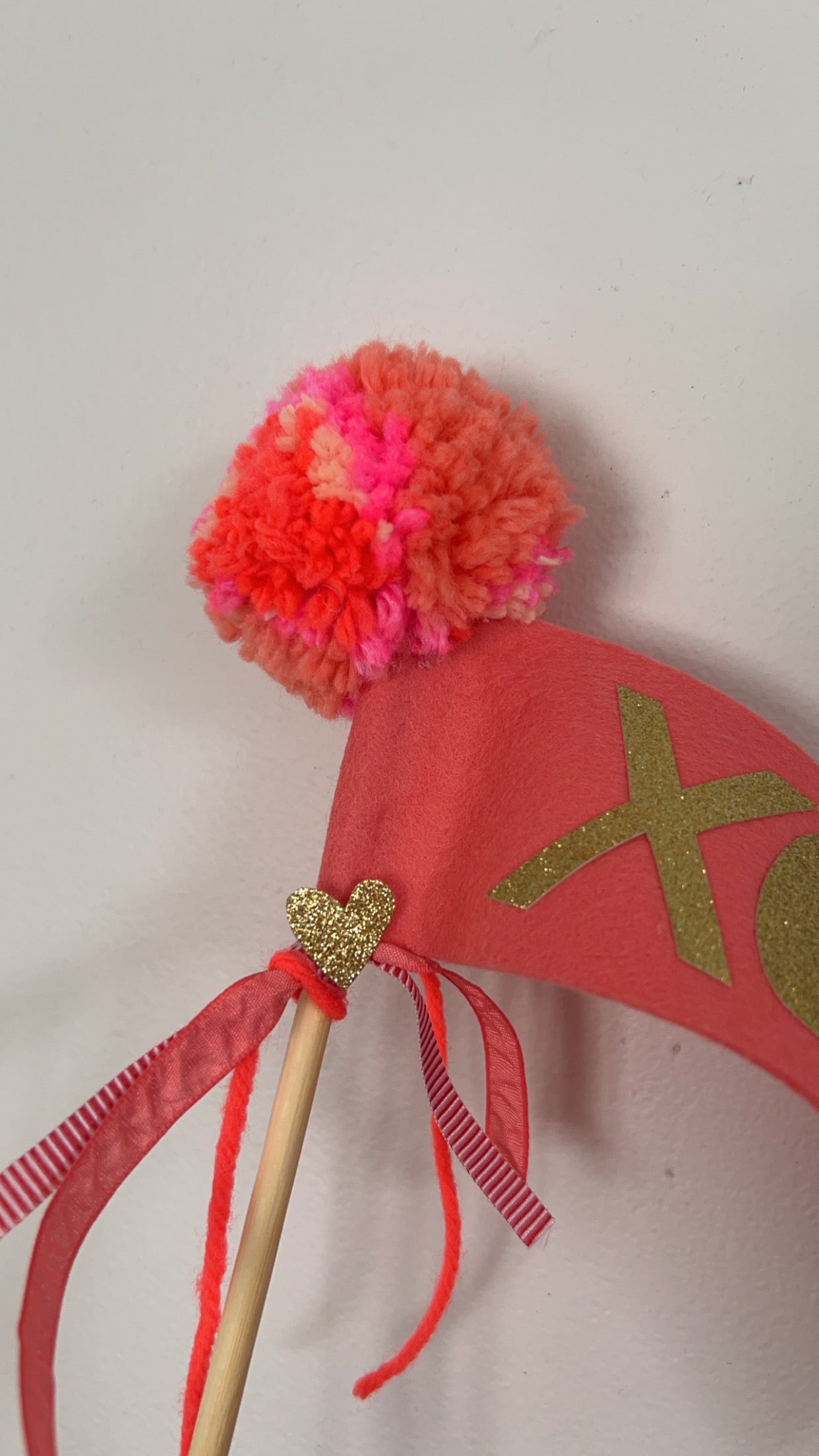 XOXO- Valentines Pennant Flag Wand- Cake Topper- Photo Prop- Centerpiece