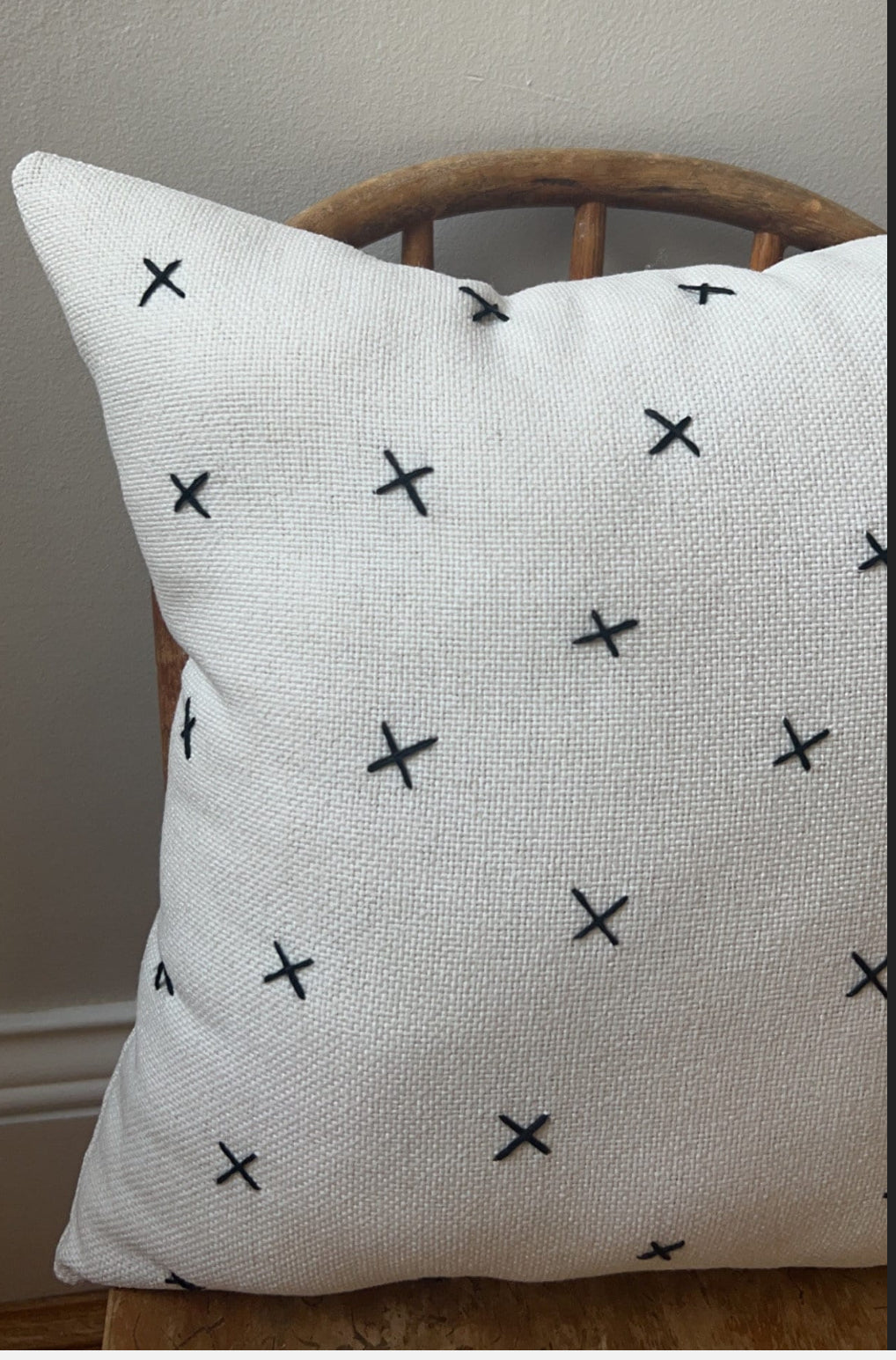 Black and White “X” Pillow