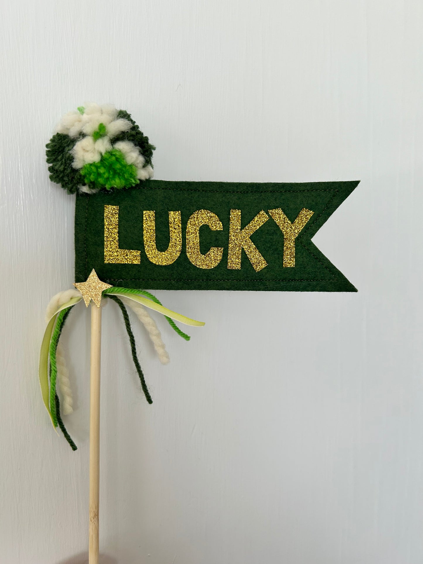 Lucky- Pennant Wand Flag- St Patrick’s Day- St. Pattys Day Decorations