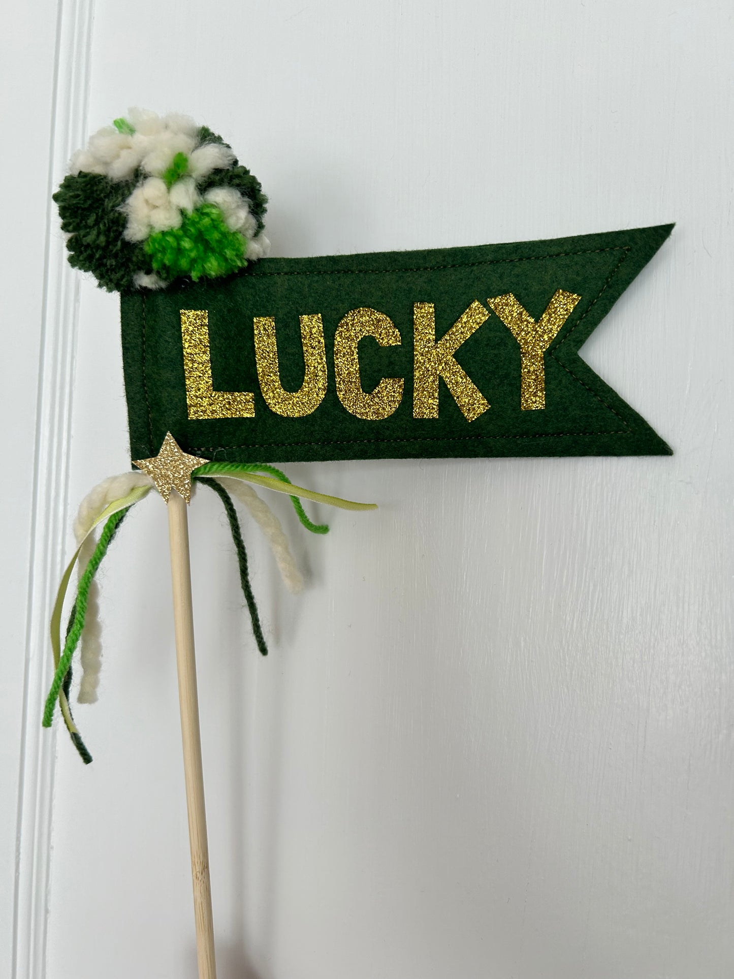 Lucky- Pennant Wand Flag- St Patrick’s Day- St. Pattys Day Decorations