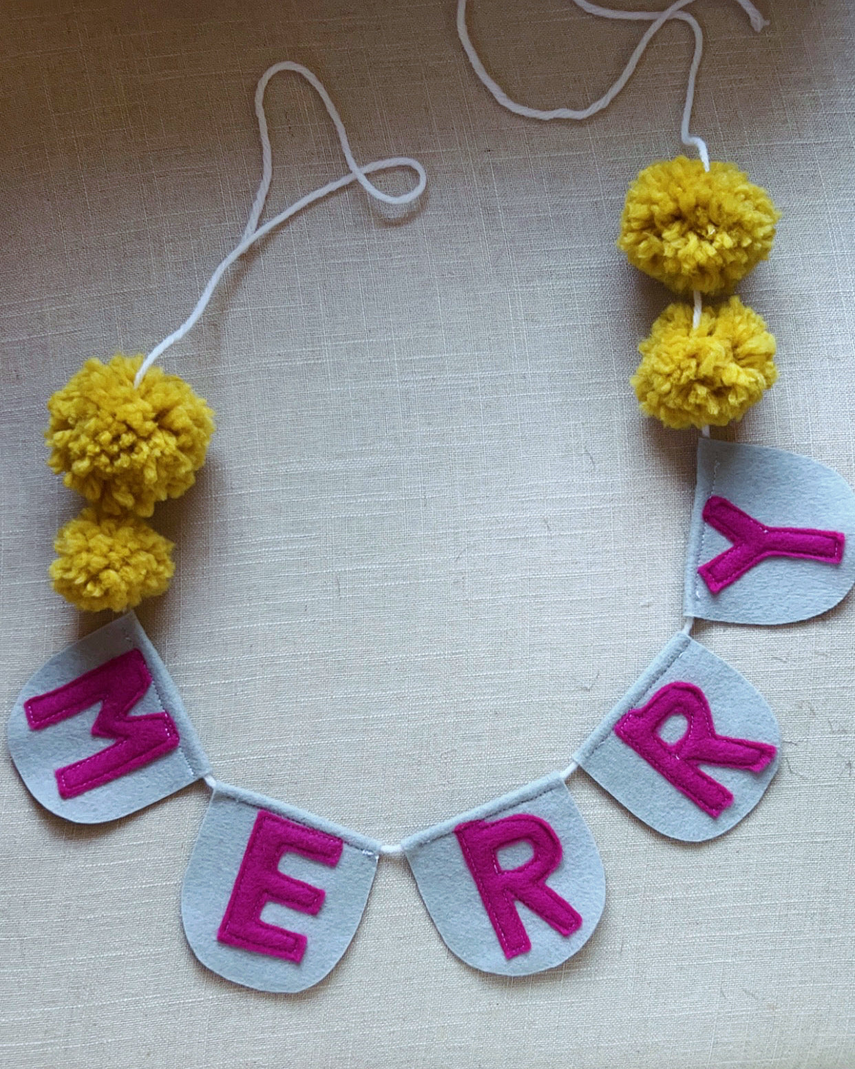 Felt Merry Banner - Garland - Bunting