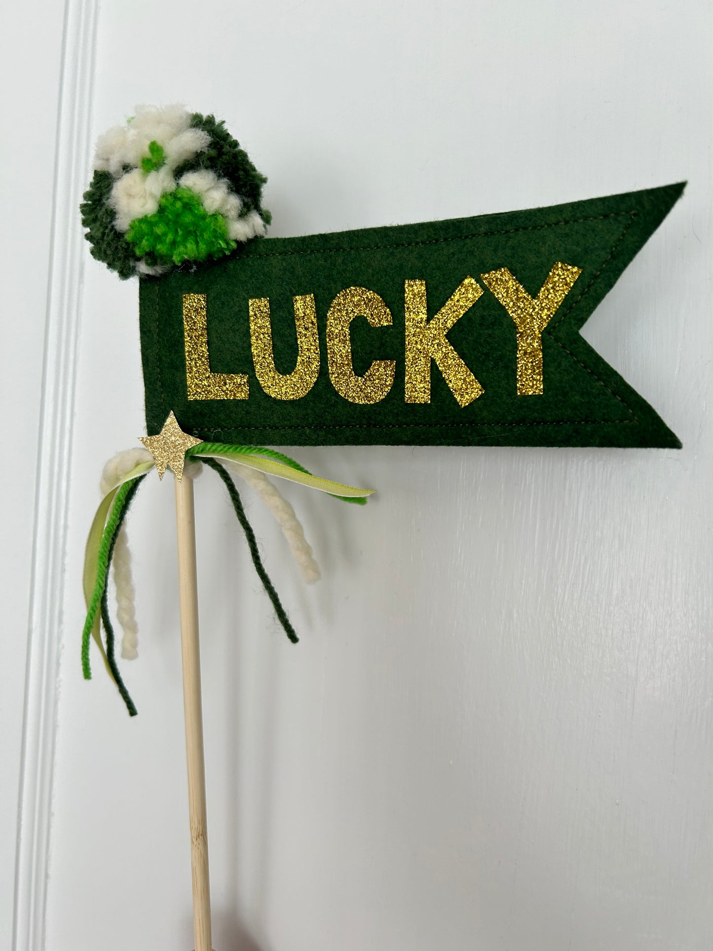 Lucky- Pennant Wand Flag- St Patrick’s Day- St. Pattys Day Decorations