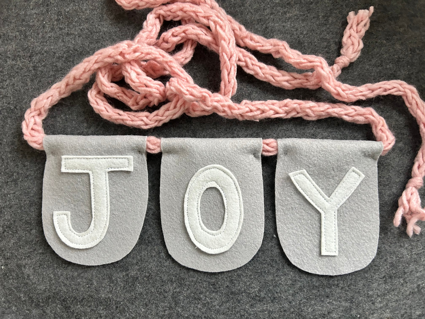 Handmade Felt JOY Christmas Banner-Garland