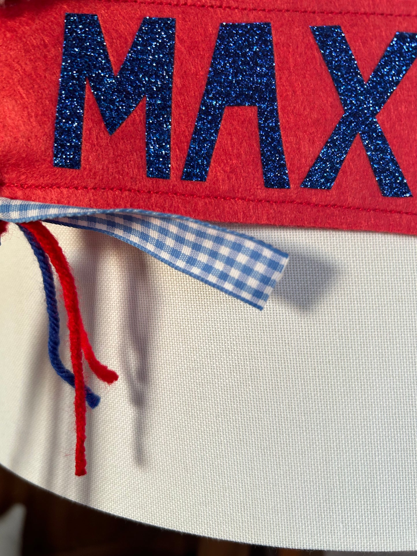 Cutsom Name Flag- MAX- Customizable- Red and Blue- Cake Topper- Photo Prop